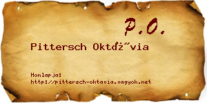 Pittersch Oktávia névjegykártya